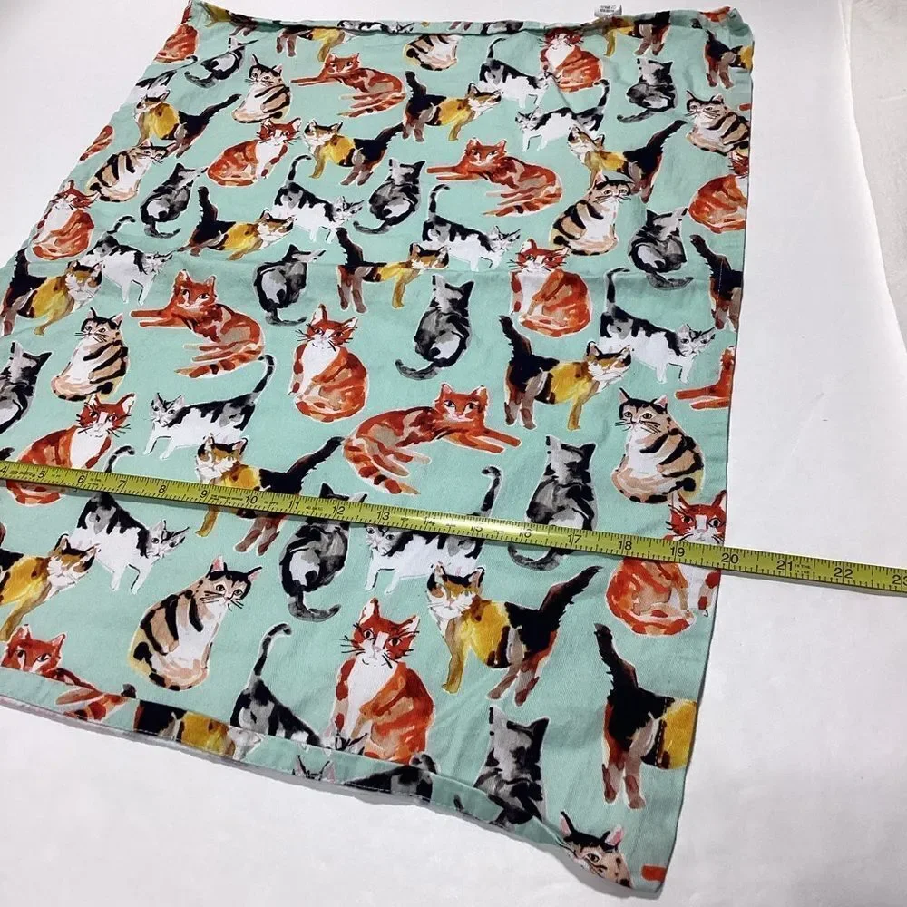 Cat Kitchen Dishtowel Lot of 2 Christmas Cat In box World Market Cats Towel